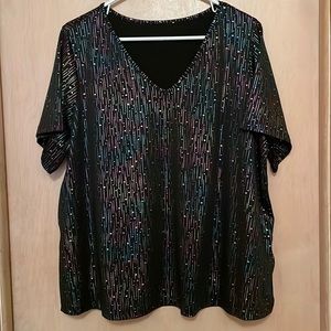🍁3 for $15🍁 Multicolor metallic star shirt